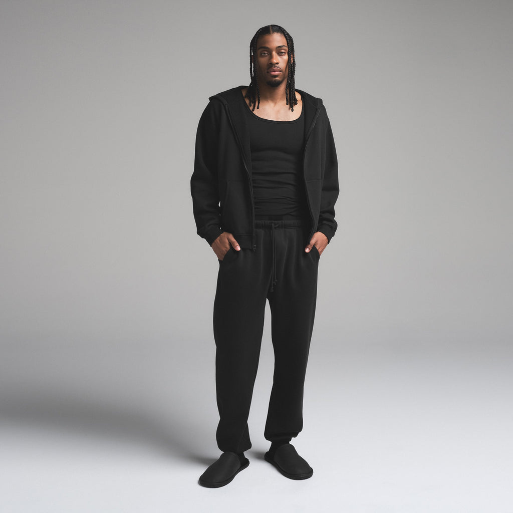 FLEECE LOUNGE MENS RELAXED JOGGER | WASHED ONYX