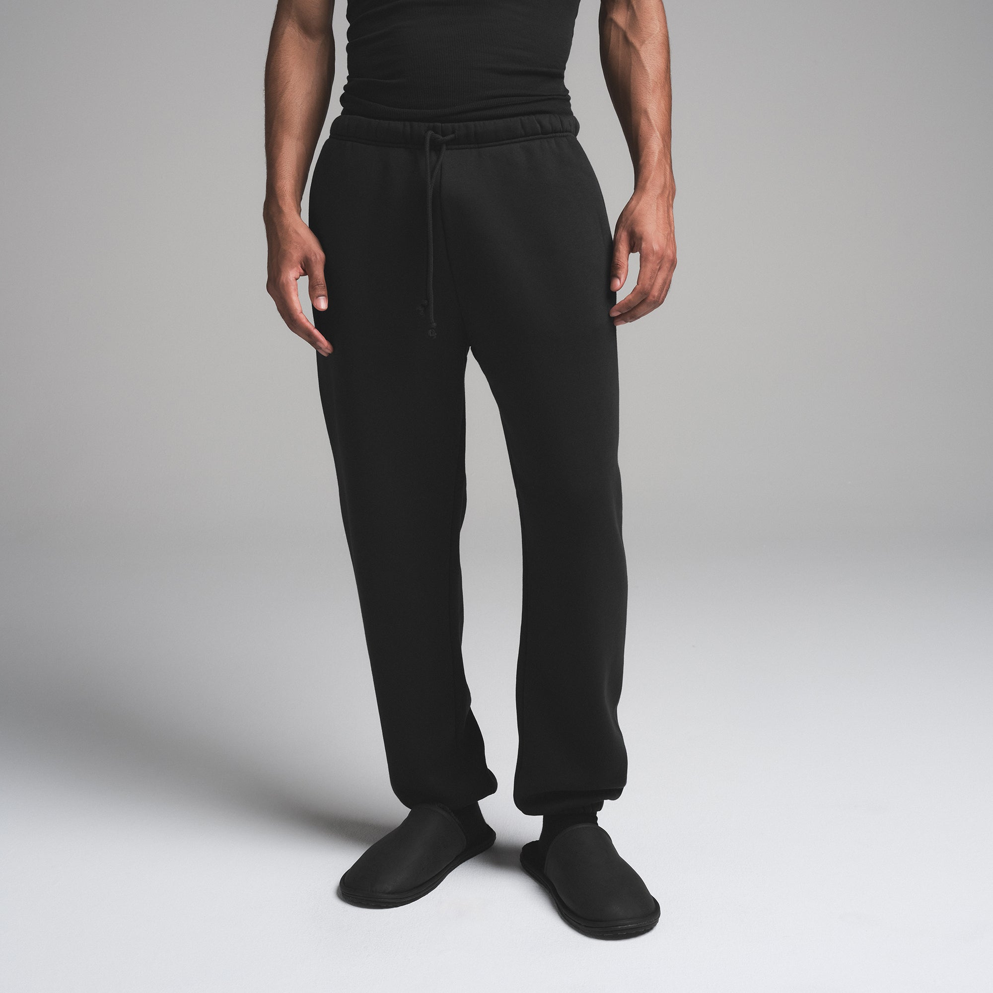 FLEECE LOUNGE MENS RELAXED JOGGER | WASHED ONYX