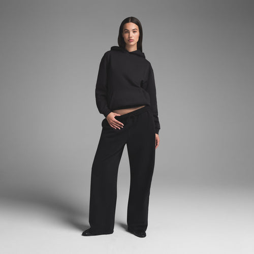 BOYFRIEND FLEECE STRAIGHT LEG PANT | WASHED ONYX
