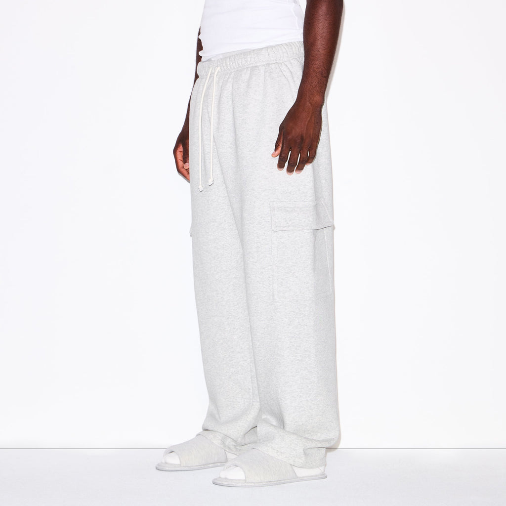 FLEECE LOUNGE MENS CARGO PANT | LIGHT HEATHER GREY
