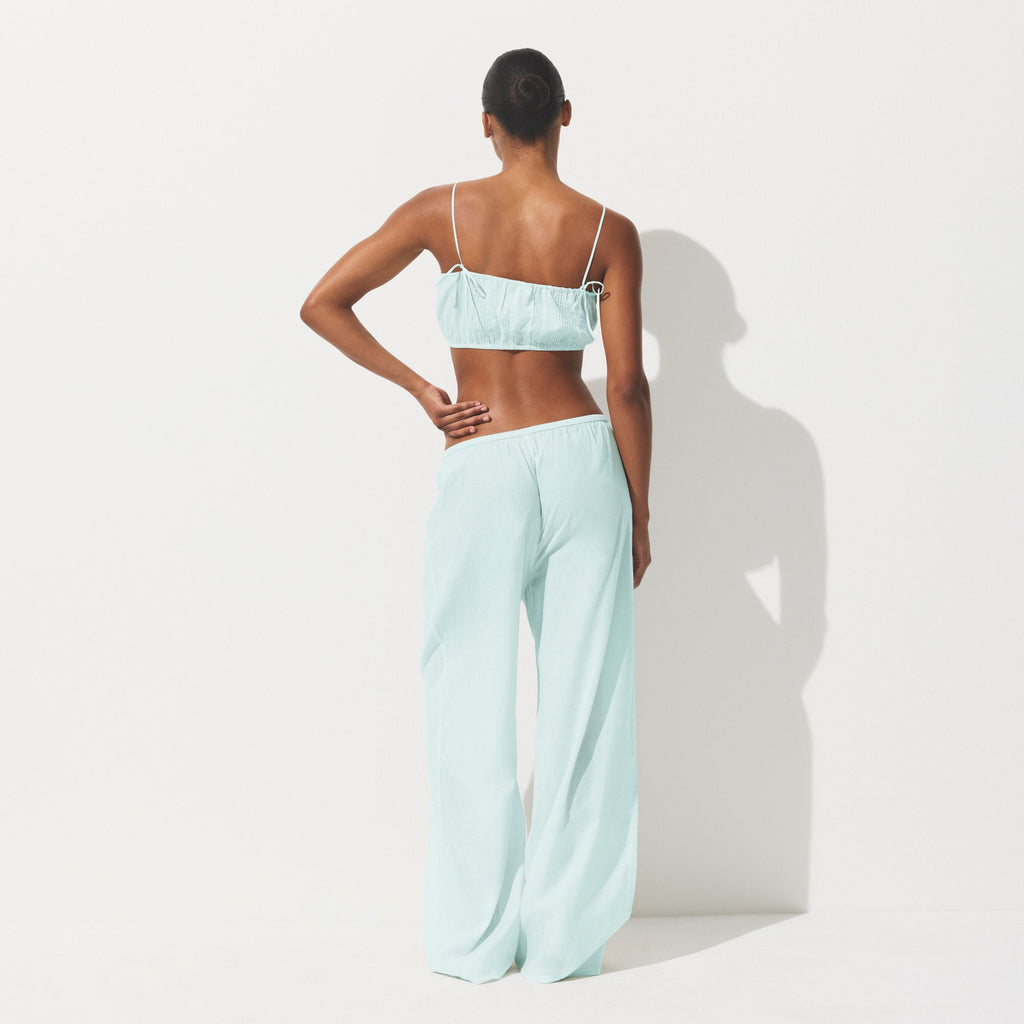 COTTON VOILE LOOSE PANT | FROST