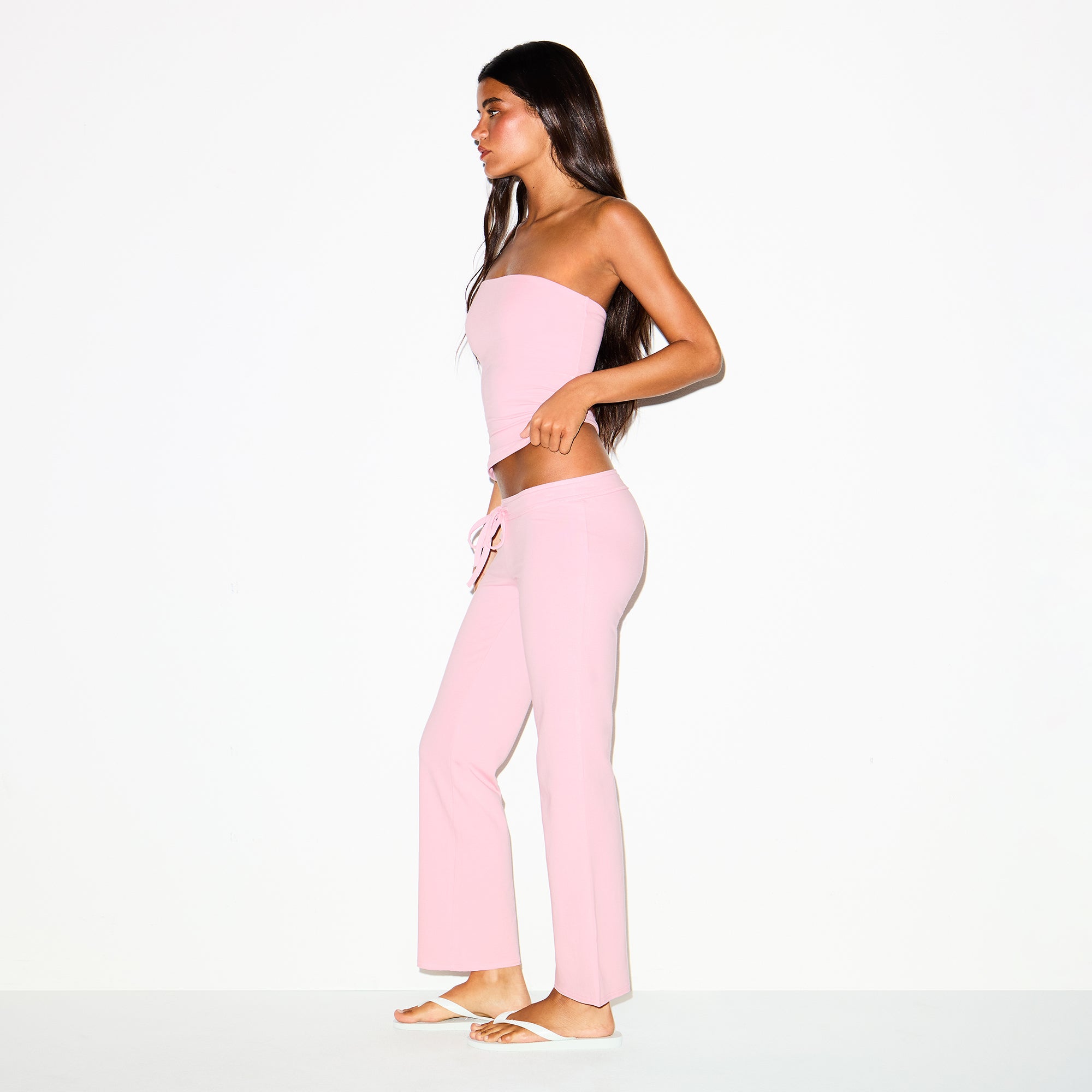 COTTON JERSEY LOW RISE CROP PANT | HALITE