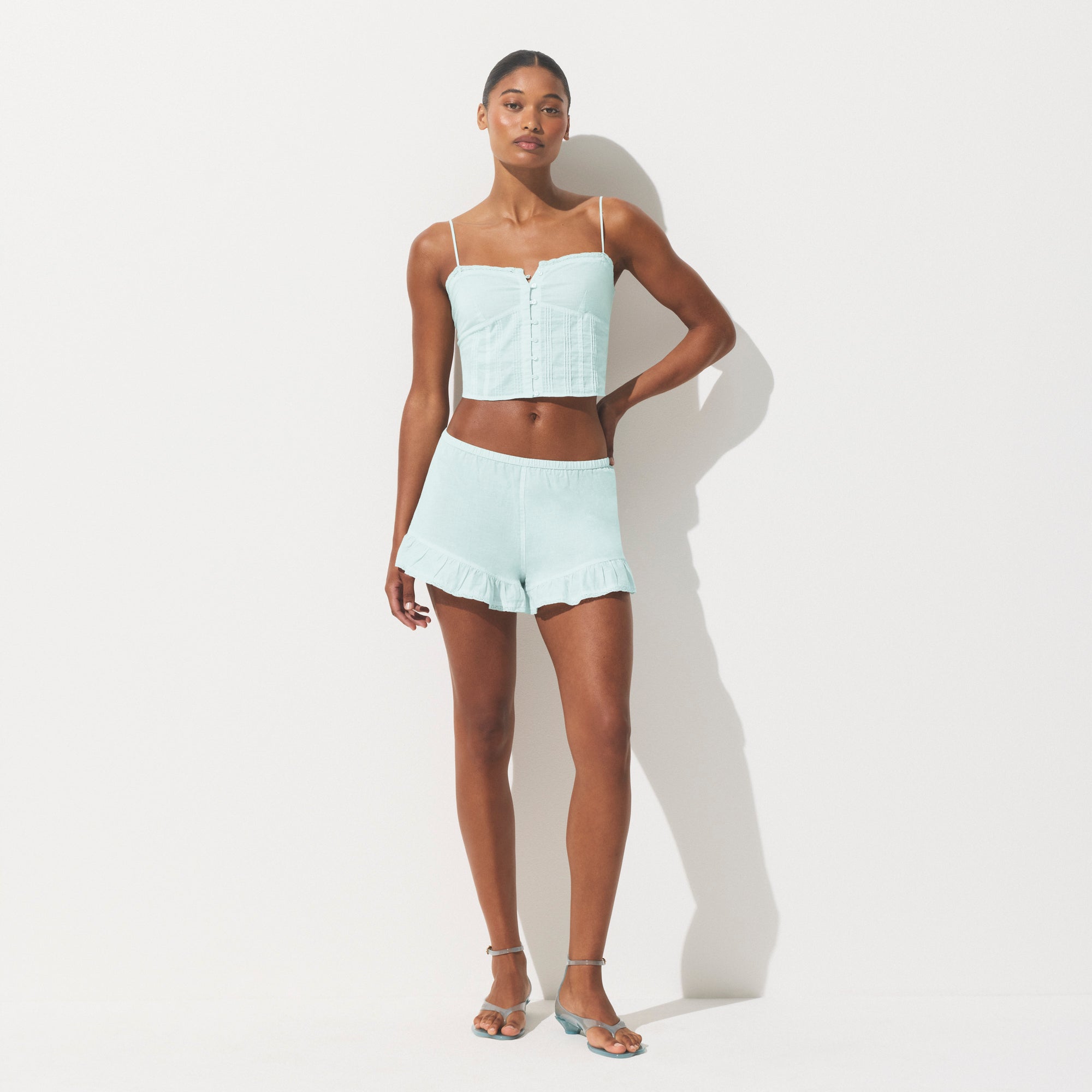 COTTON VOILE SHORT | FROST