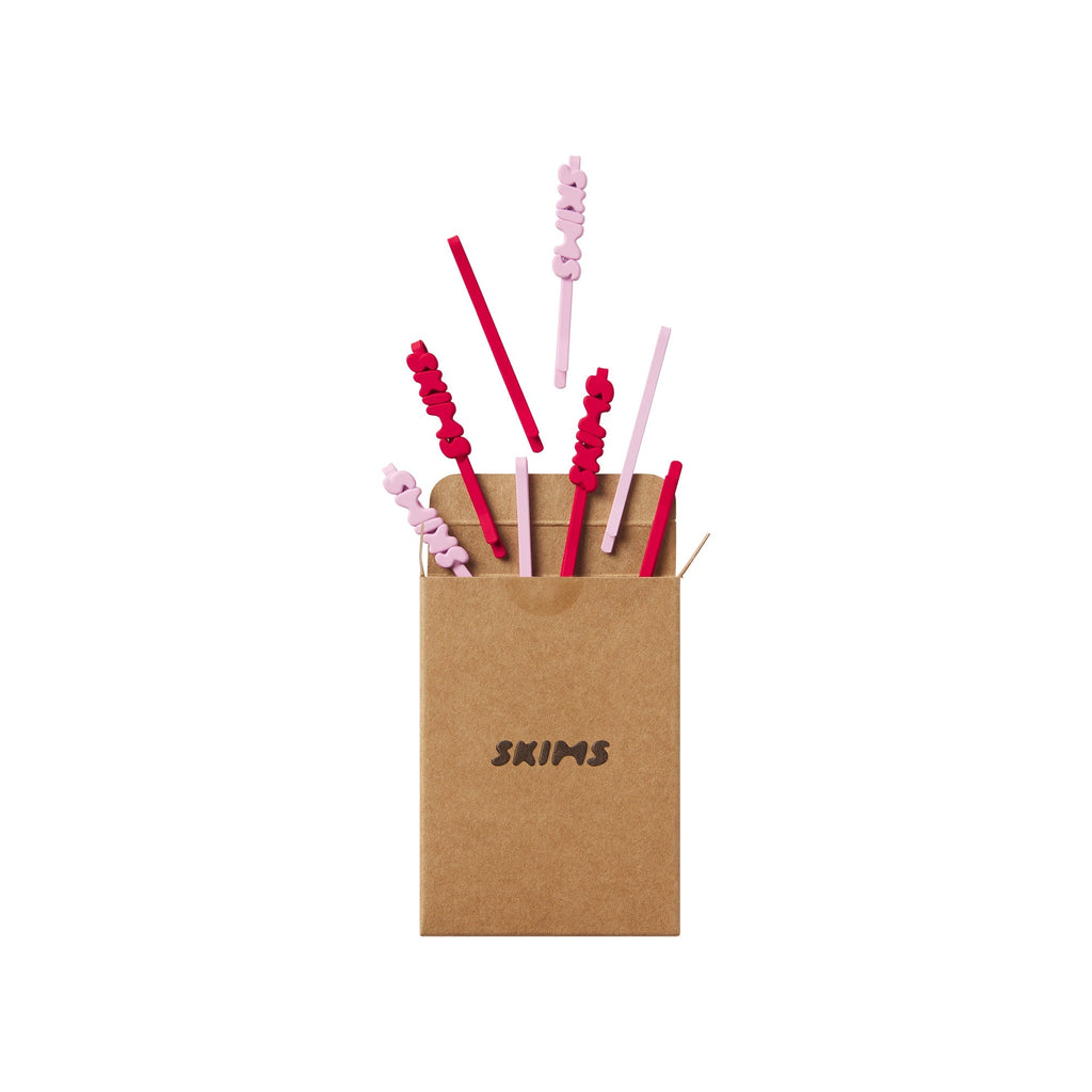 LOGO BOBBY PIN 6-PACK | BUBBLE GUM CAYENNE MULTI