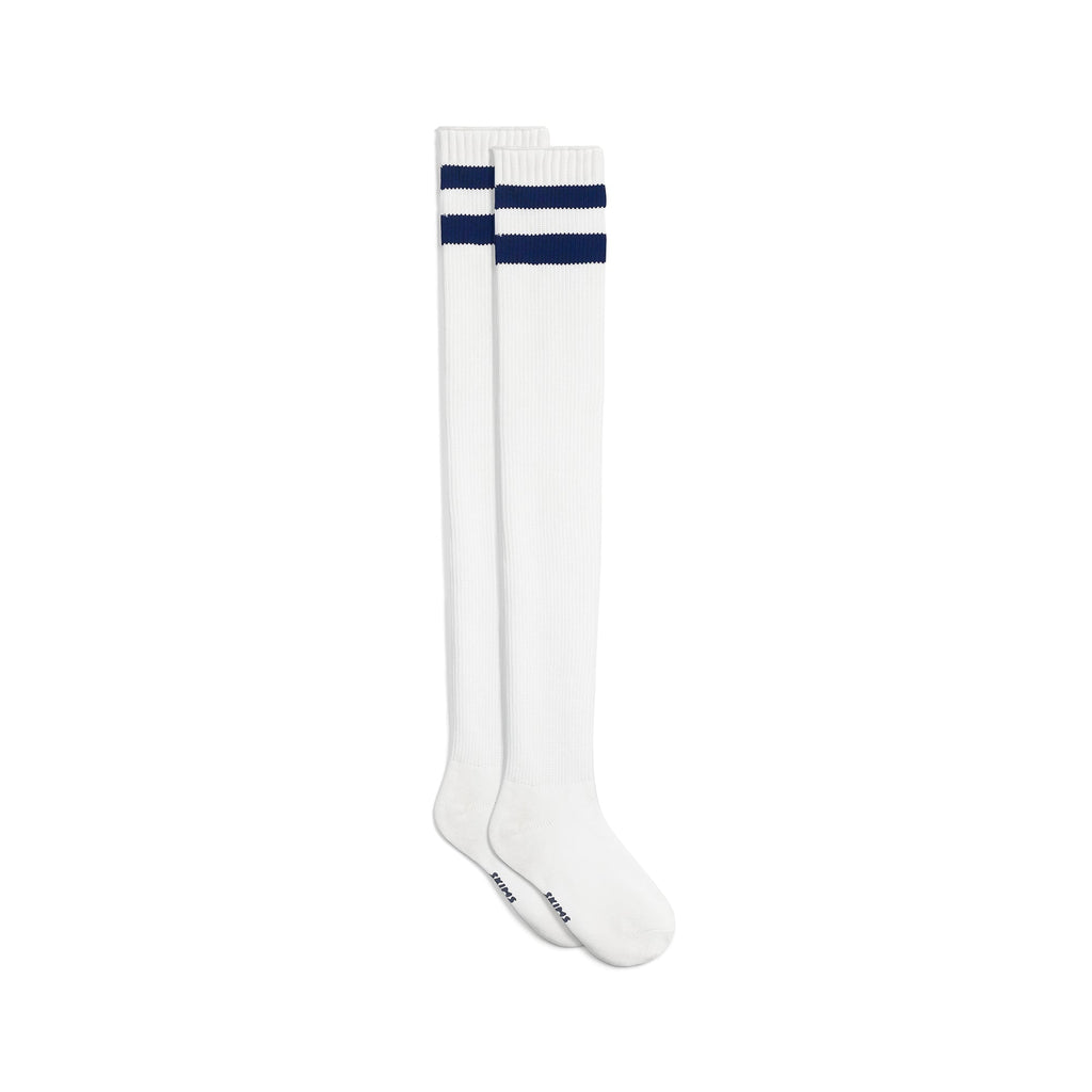THIGH HIGH SOCK | MARBLE AND NAVY