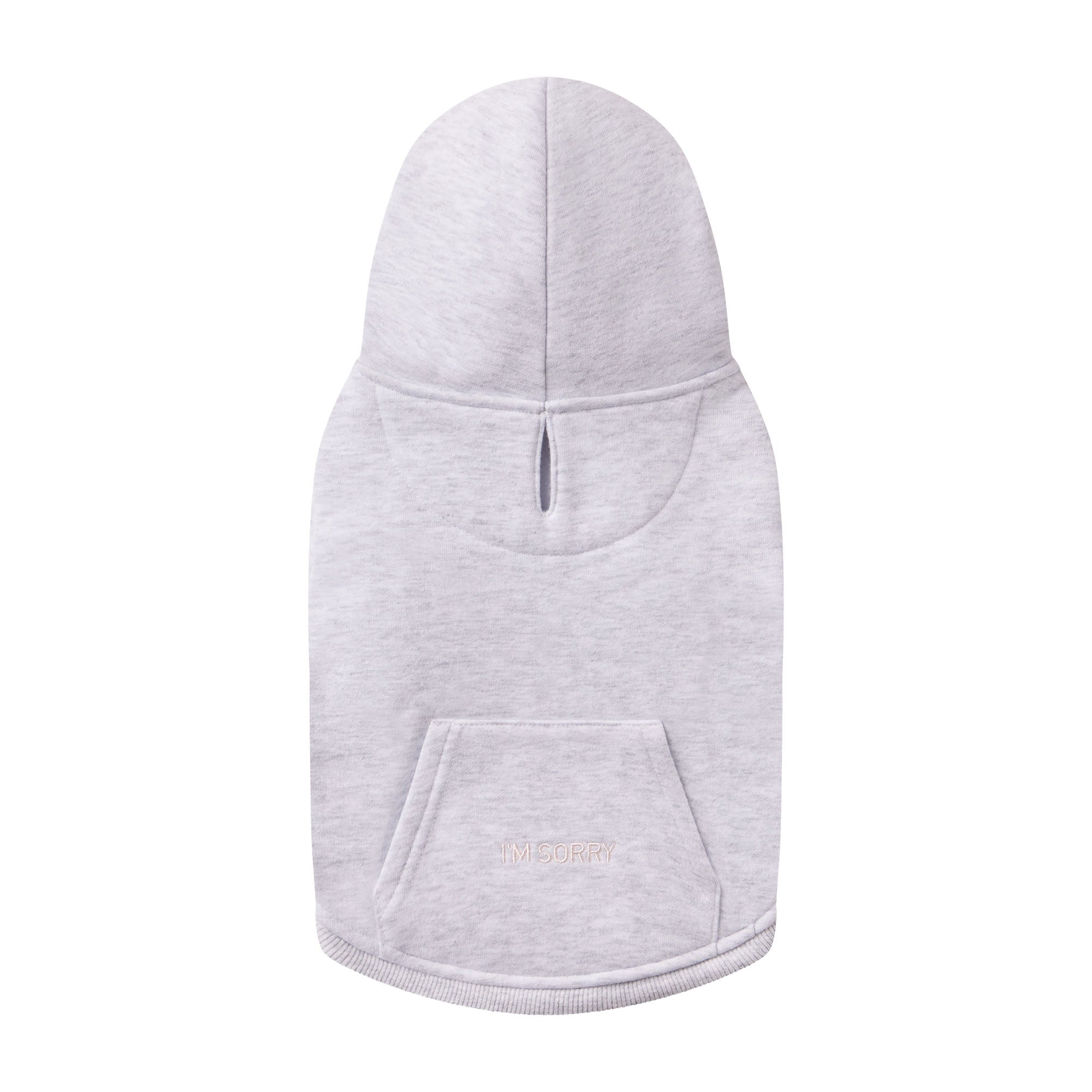 COTTON FLEECE PET HOODIE | LIGHT HEATHER GREY