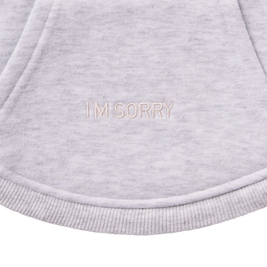 COTTON FLEECE PET HOODIE | LIGHT HEATHER GREY