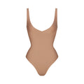 SKIMS BODY UNLINED PLUNGE THONG BODYSUIT | SIENNA