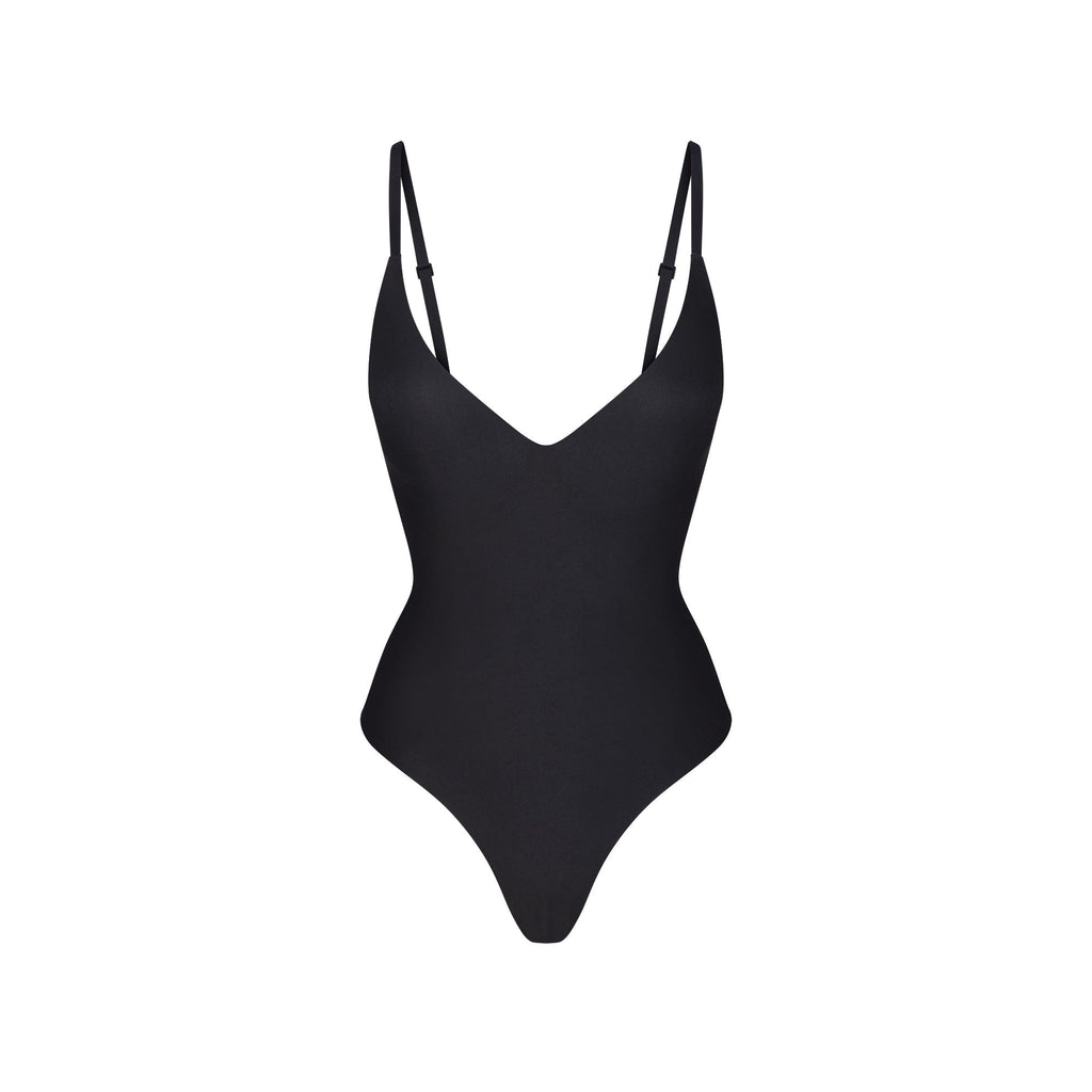 SKIMS BODY PUSH-UP THONG BODYSUIT | ONYX