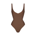 SKIMS BODY UNLINED PLUNGE THONG BODYSUIT | JASPER