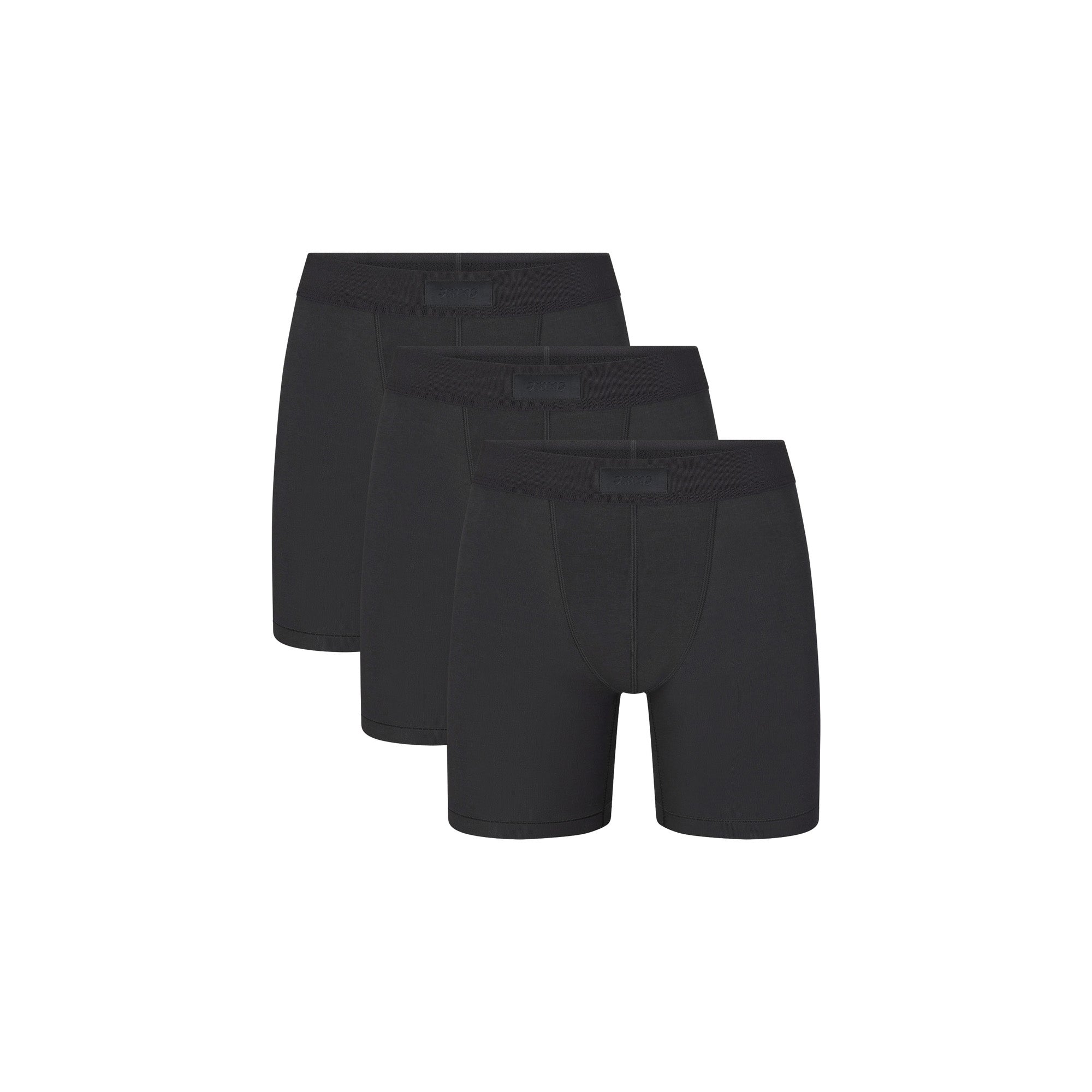 SKIMS COTTON MENS 5" BOXER BRIEF 3-PACK | ONYX