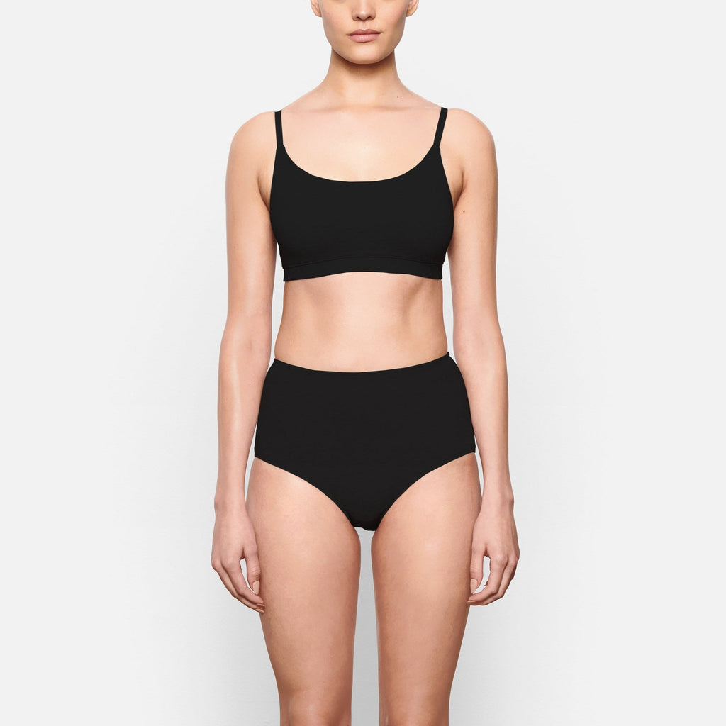 COTTON JERSEY SCOOP BRALETTE | SOOT