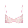 EMBROIDERED TULLE UNLINED DEMI BRA | BUBBLE GUM
