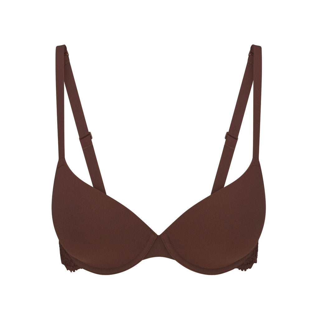 FITS EVERYBODY LACE WING T-SHIRT BRA | COCOA