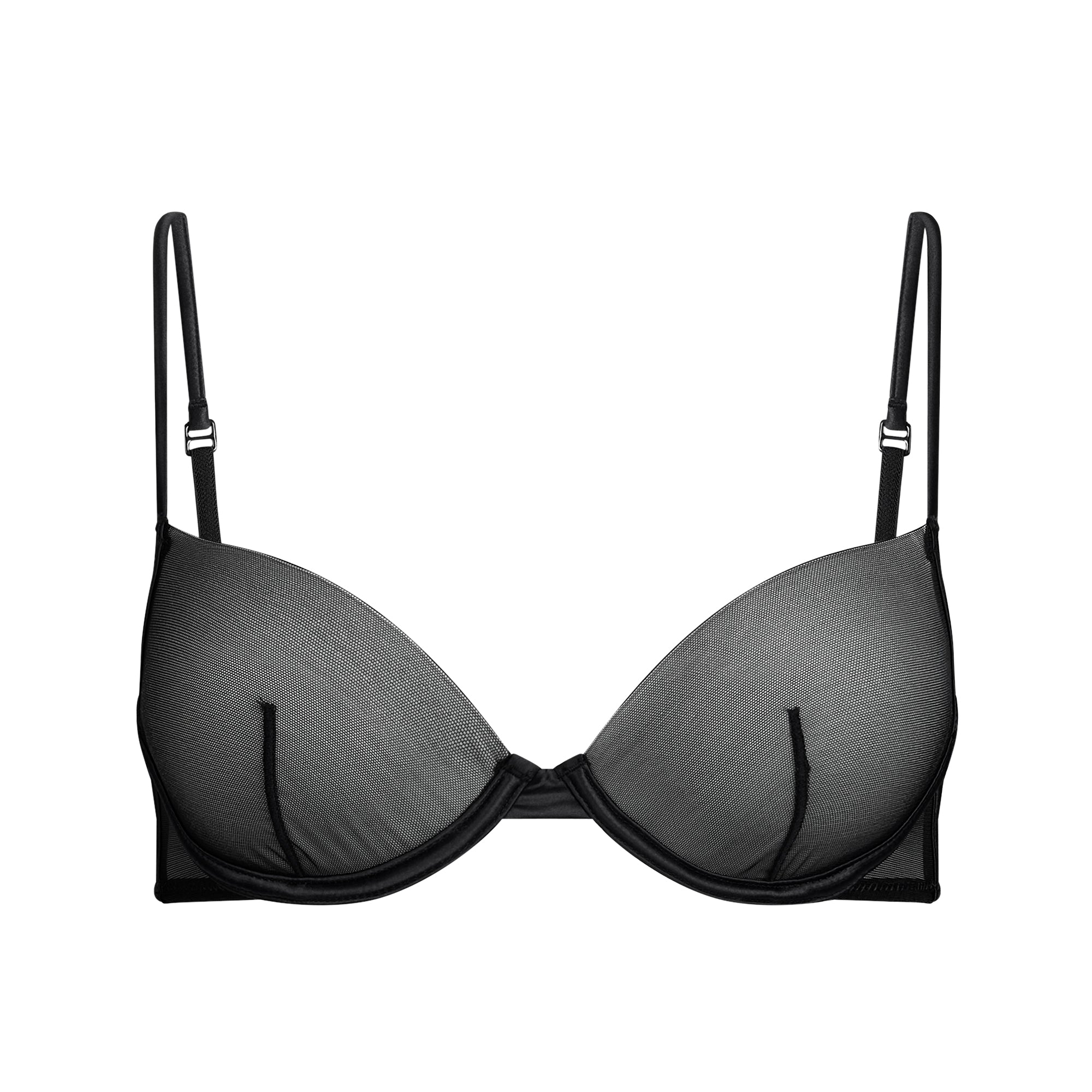 INVISIBLE PLUNGE BRA | OBSIDIAN