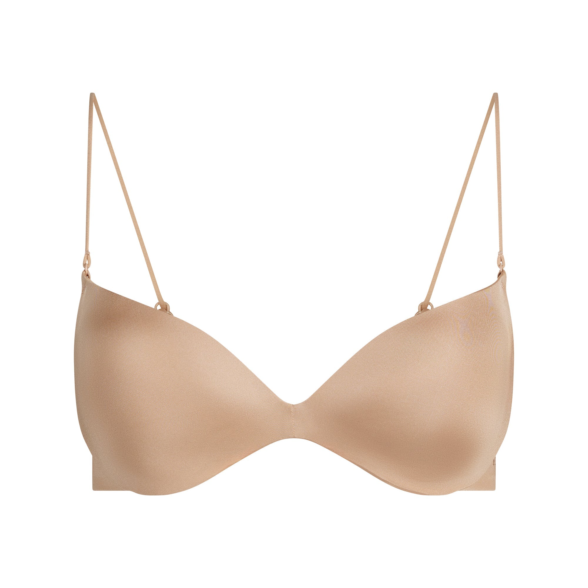 WIRELESS FORM MICRO STRAP PLUNGE BRA | CLAY