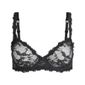 STRETCH LACE UNLINED DEMI BRA | SOOT