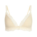 COTTON JERSEY LACE TRIANGLE BRALETTE | BUTTER