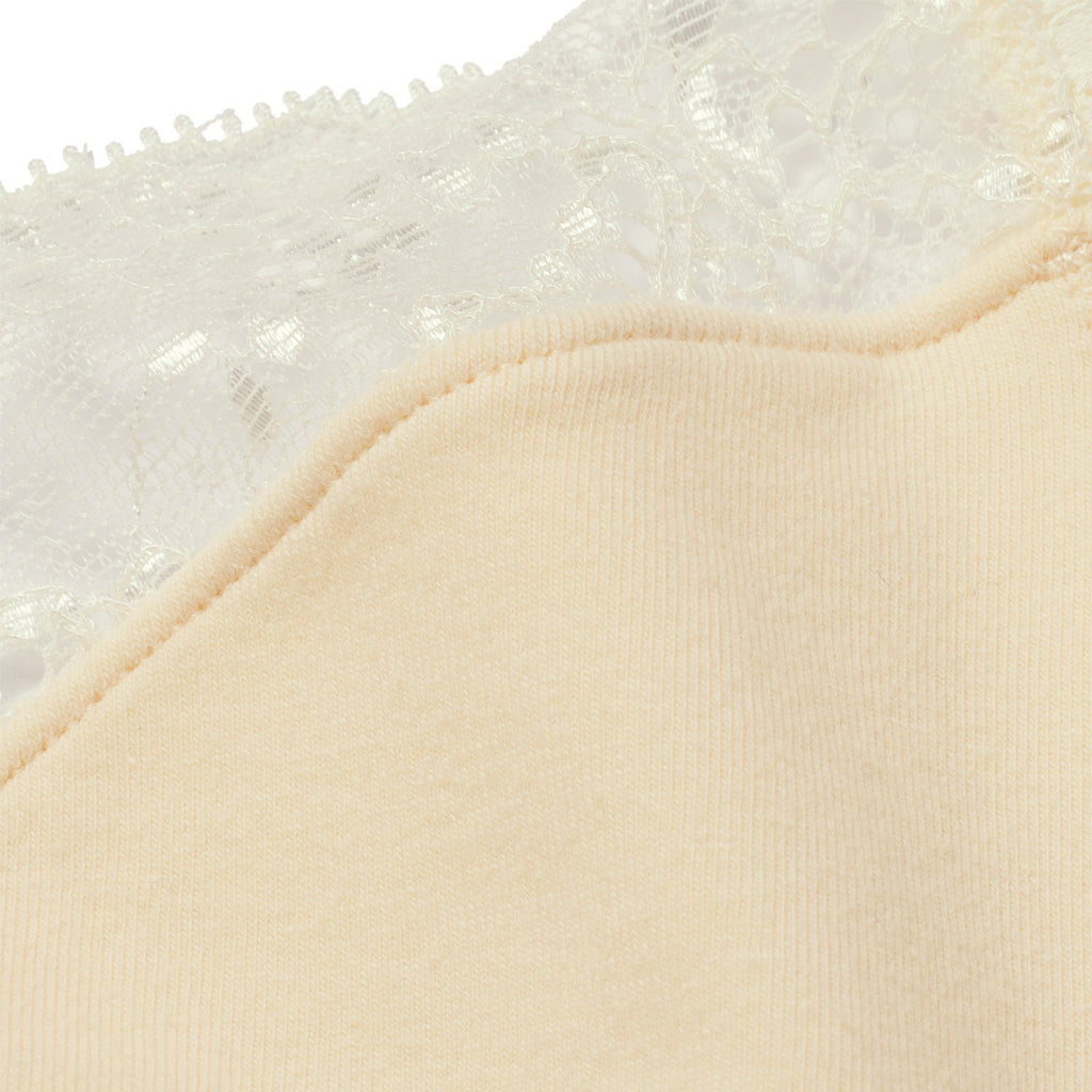 COTTON JERSEY LACE TRIANGLE BRALETTE | BUTTER