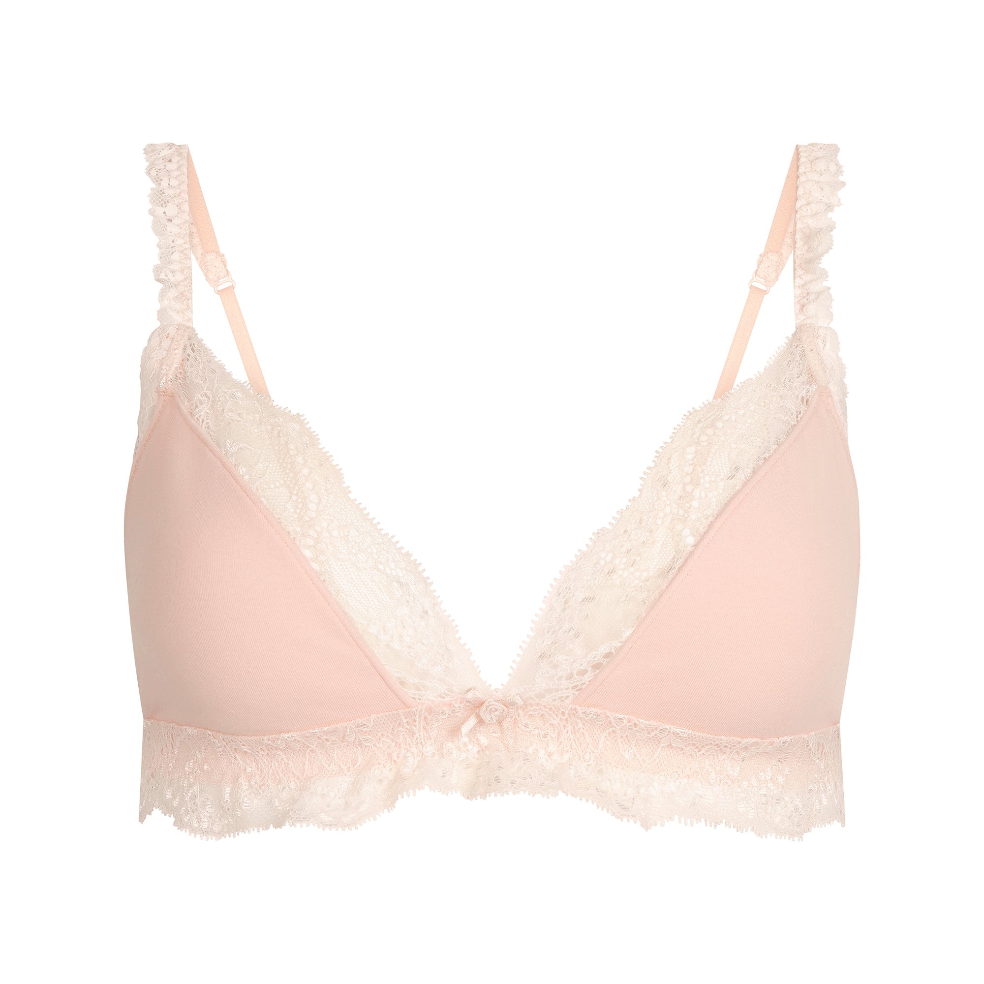 COTTON JERSEY LACE TRIANGLE BRALETTE | PRIMROSE