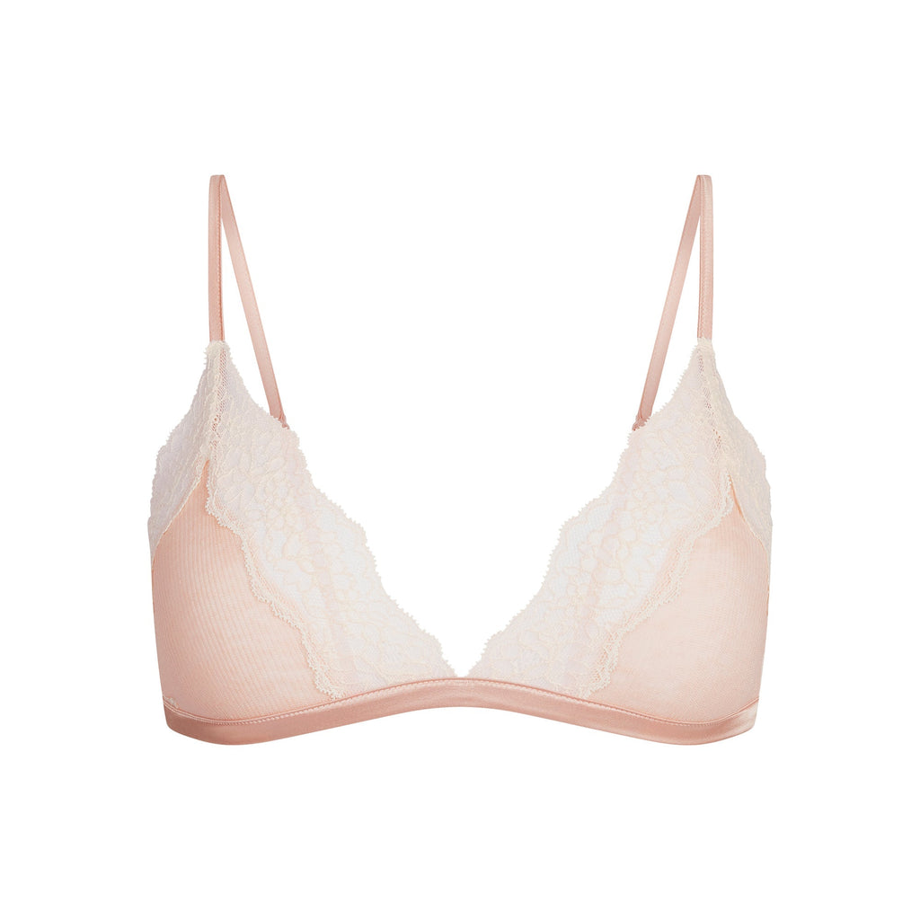 SHEER RIB LACE TRIANGLE BRALETTE | VILLA