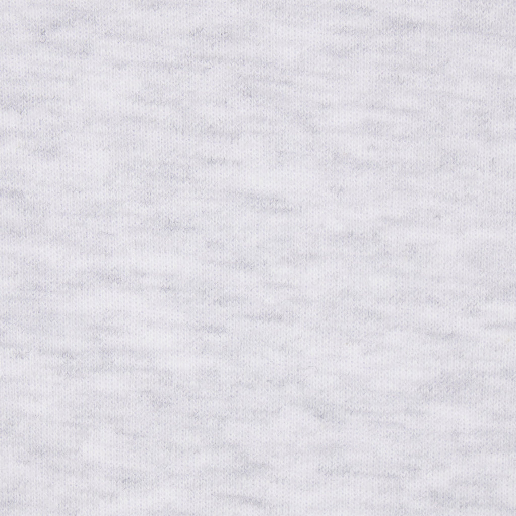 COTTON FLEECE CROPPED HALF ZIP PULLOVER | LIGHT HEATHER GREY