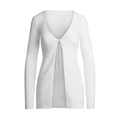 COTTON COVER-UPS TIE FRONT TOP | SNOW