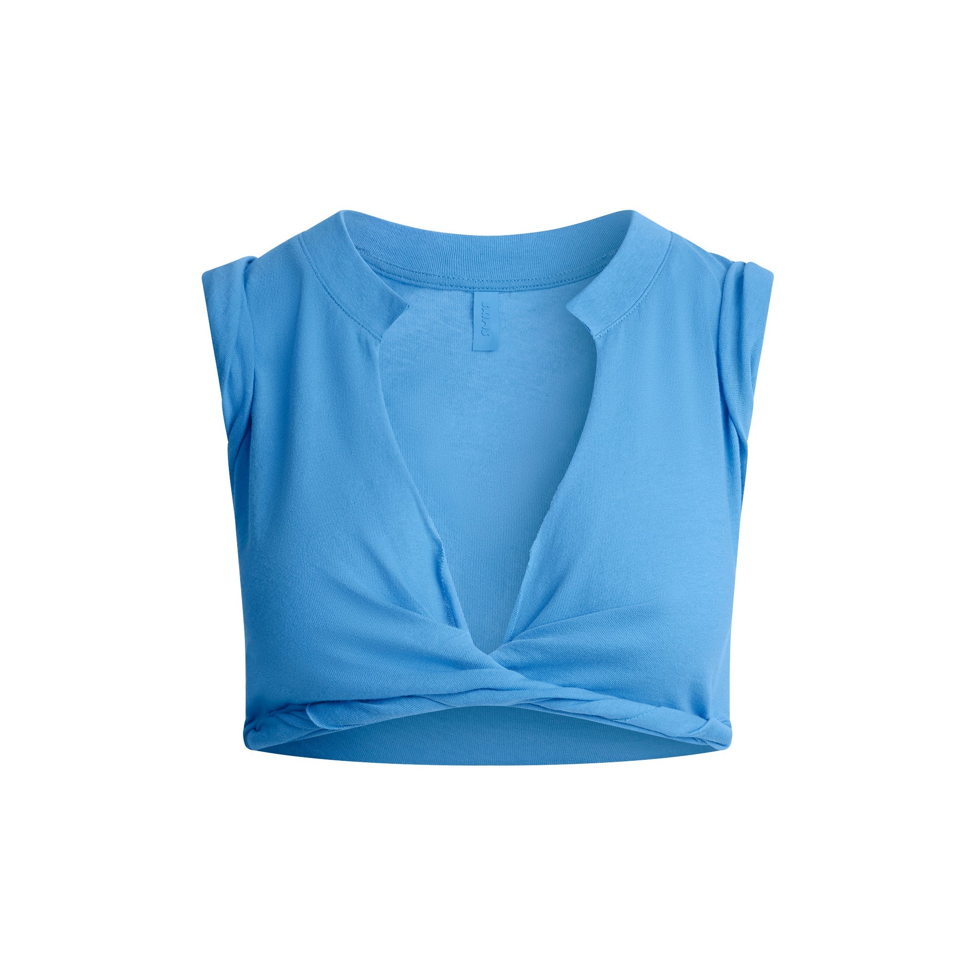 COTTON COVER-UPS PLUNGE TWIST TOP | TIDE