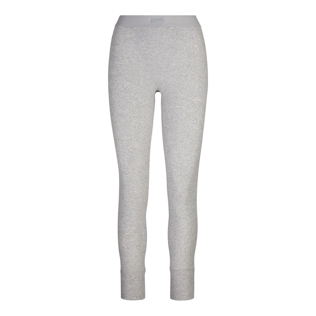 COTTON RIB LEGGING | LIGHT HEATHER GREY