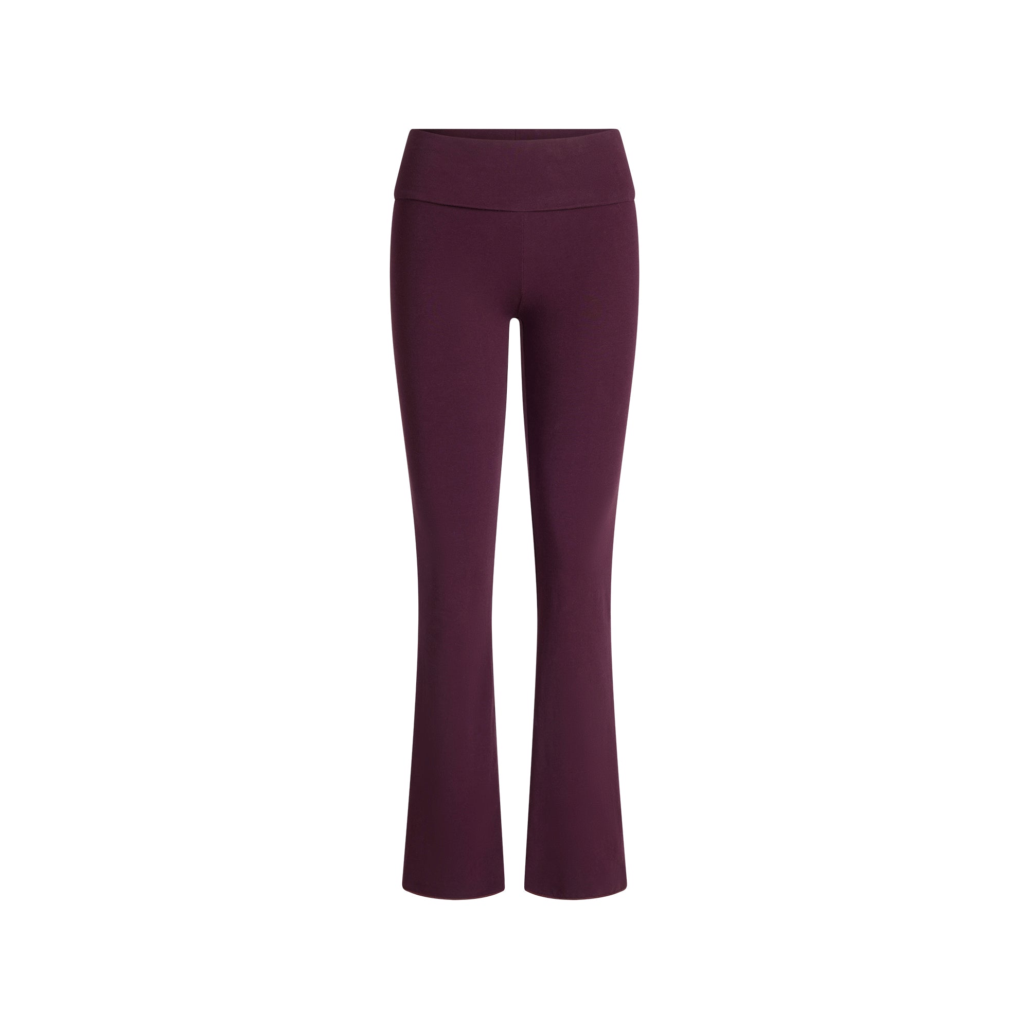 COTTON JERSEY FOLDOVER PANT | CURRANT