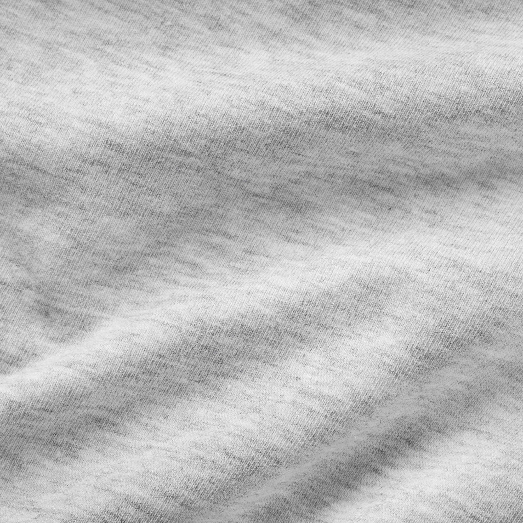 COTTON JERSEY LONG SLEEVE T-SHIRT | LIGHT HEATHER GREY