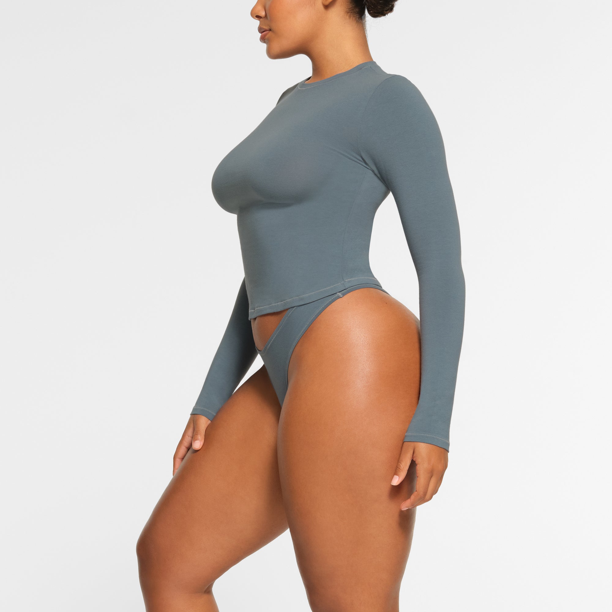 COTTON JERSEY LONG SLEEVE T-SHIRT | KYANITE