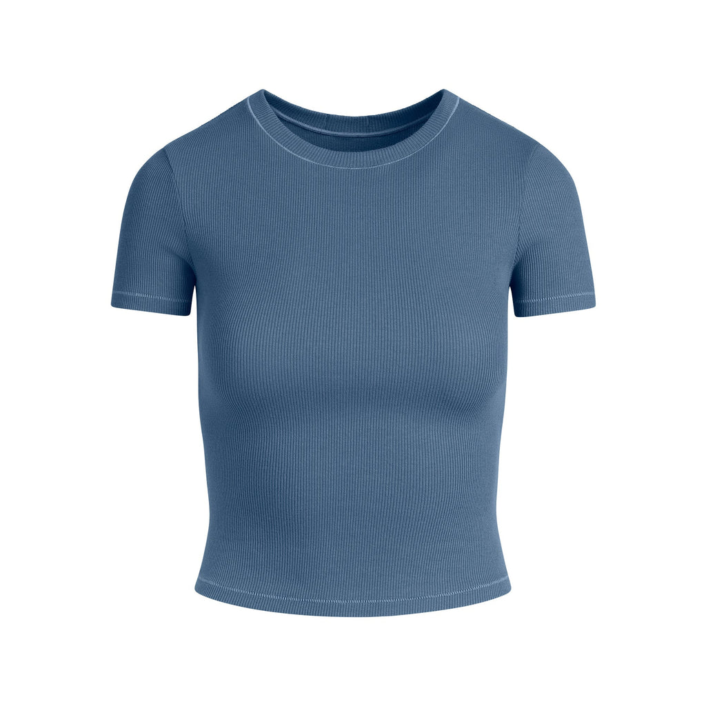 COTTON RIB T-SHIRT | HARBOR