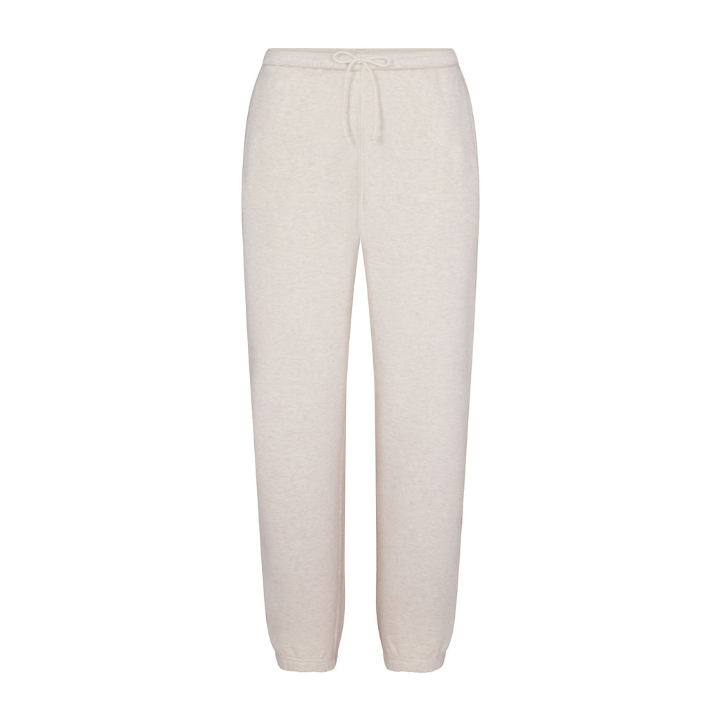 COTTON FLEECE JOGGER | HEATHER OATMEAL
