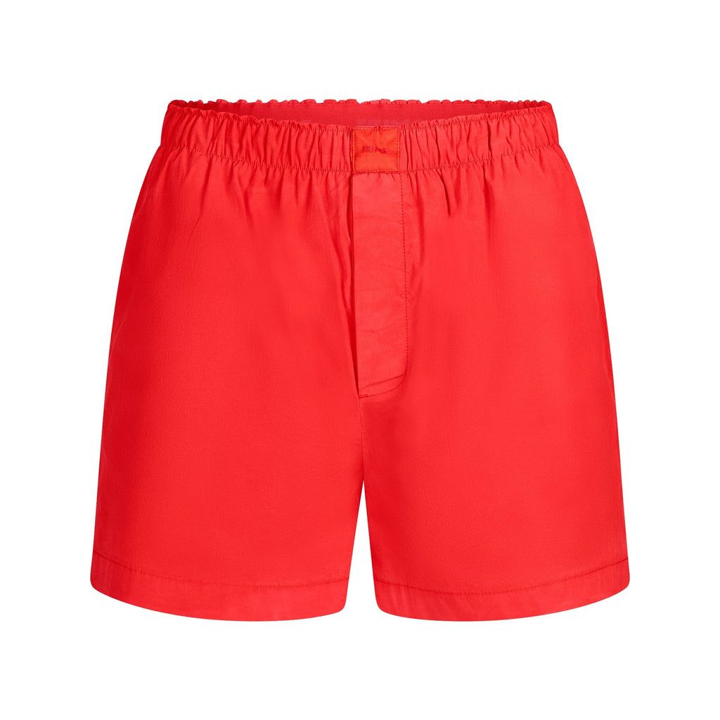 COTTON POPLIN BOXER | RUBY