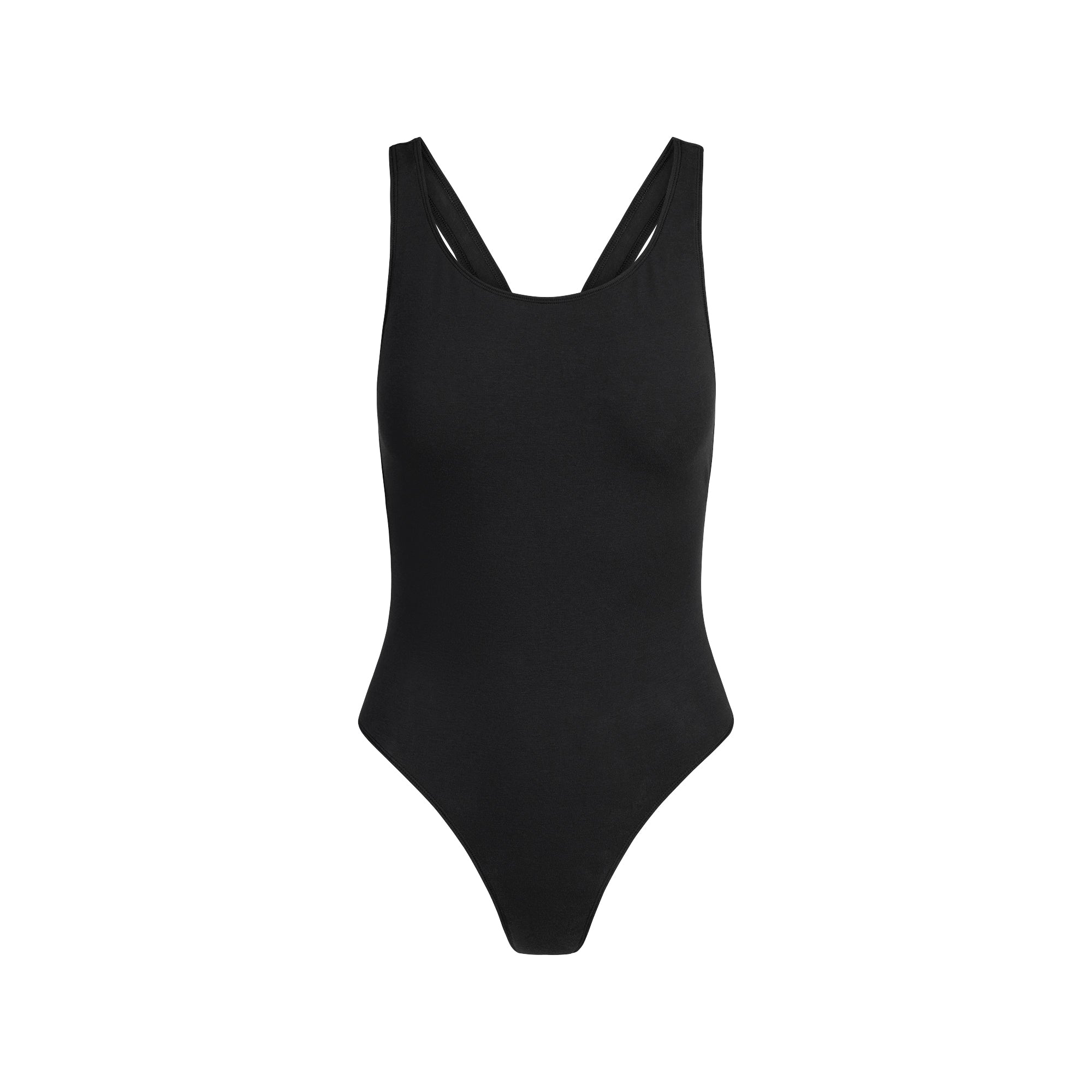 COTTON JERSEY MUSCLE BODYSUIT | SOOT