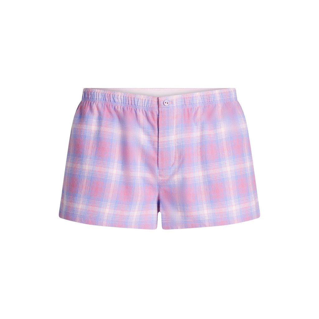 FLANNEL SLEEP CHEEKY BOXER | COTTON CANDY PLAID