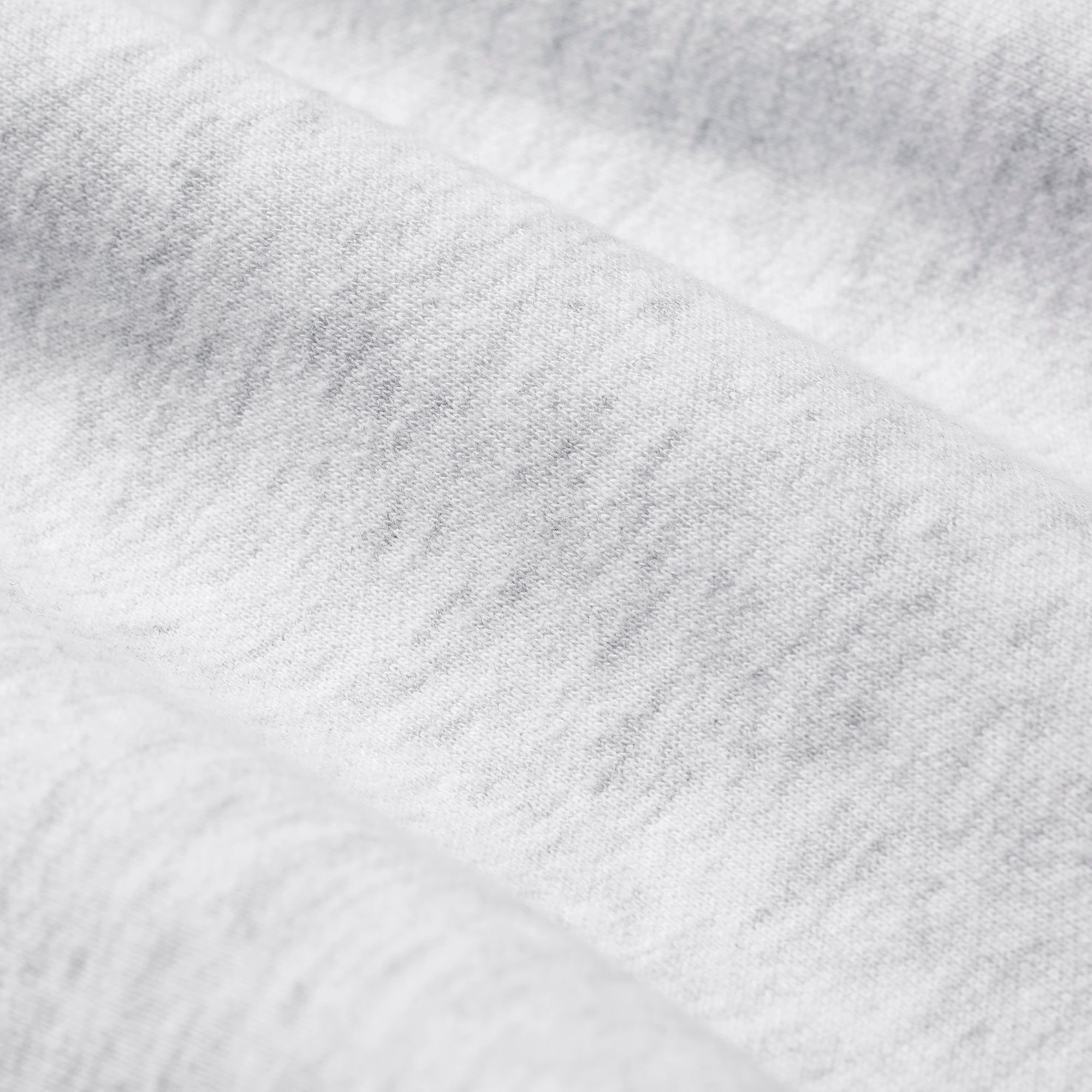 COTTON FLEECE CROPPED ZIP UP HOODIE | LIGHT HEATHER GREY