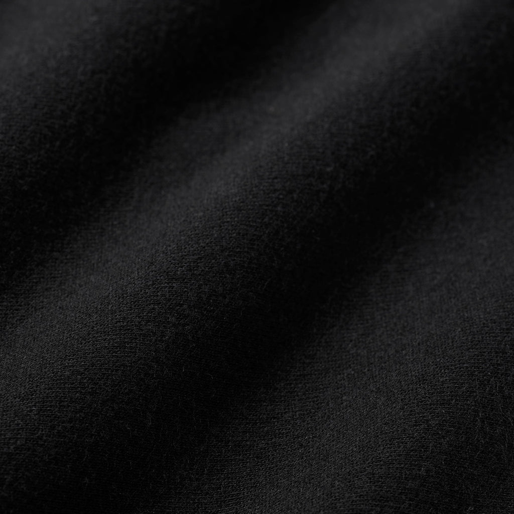 COTTON FLEECE CROPPED ZIP UP HOODIE | ONYX