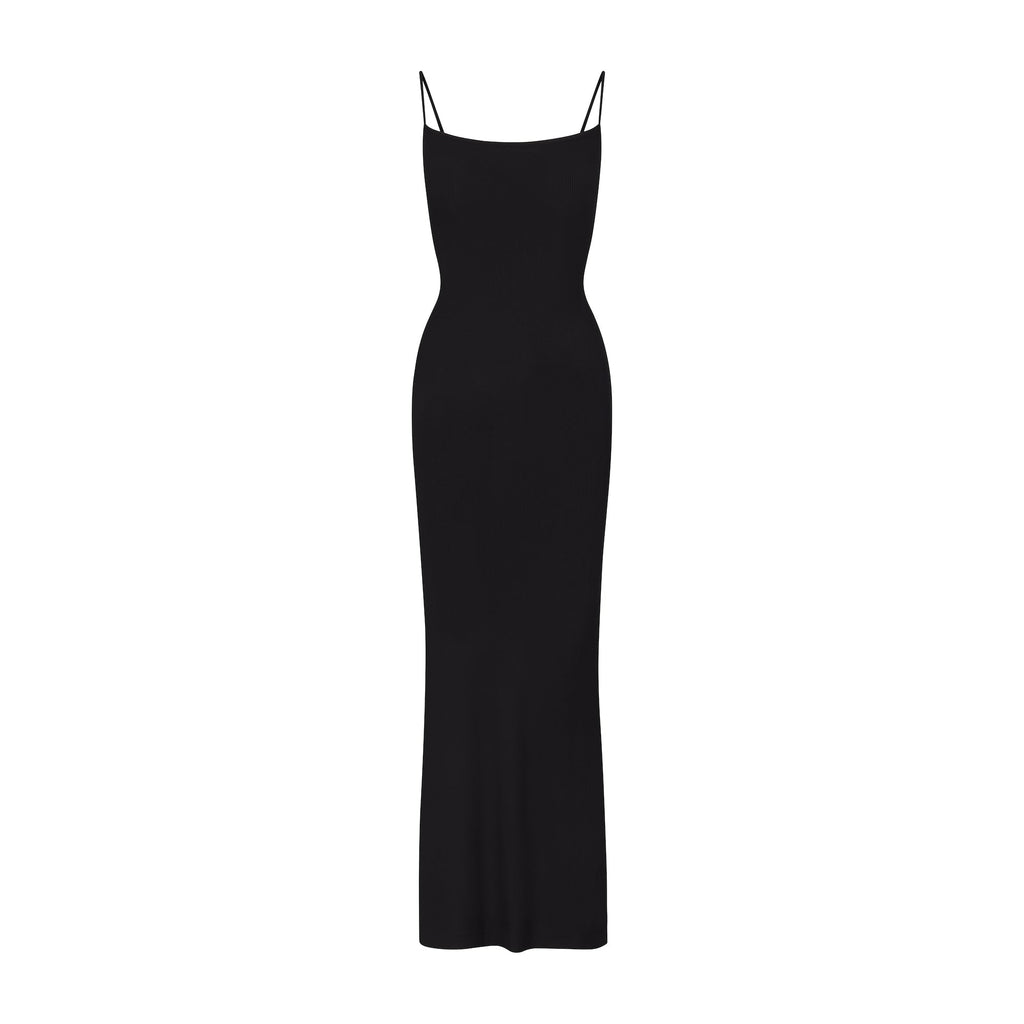 SOFT LOUNGE PETITE LONG SLIP DRESS | ONYX
