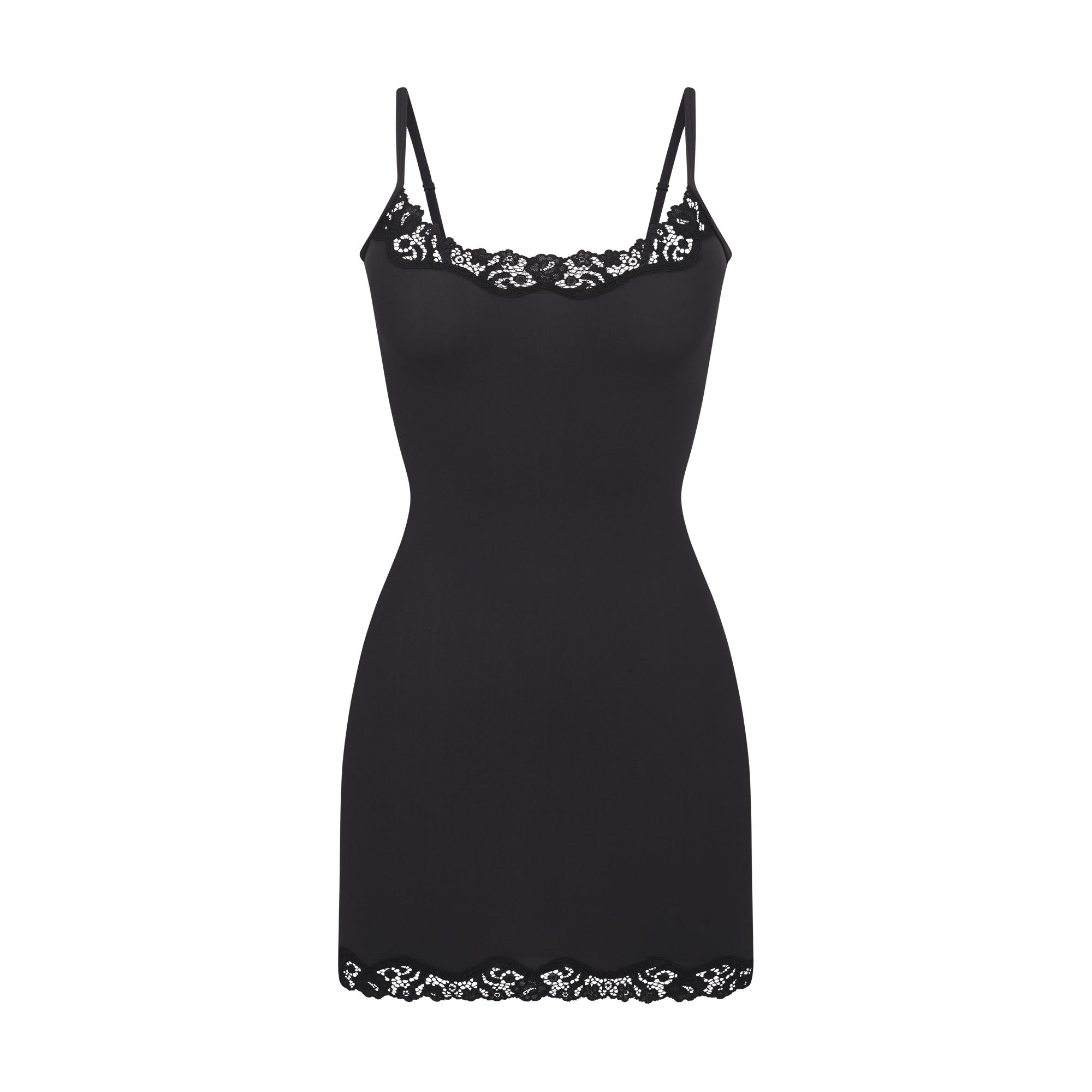 FITS EVERYBODY LACE SLIP DRESS | ONYX