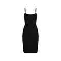 SOFT LOUNGE MIDI SLIP DRESS | ONYX