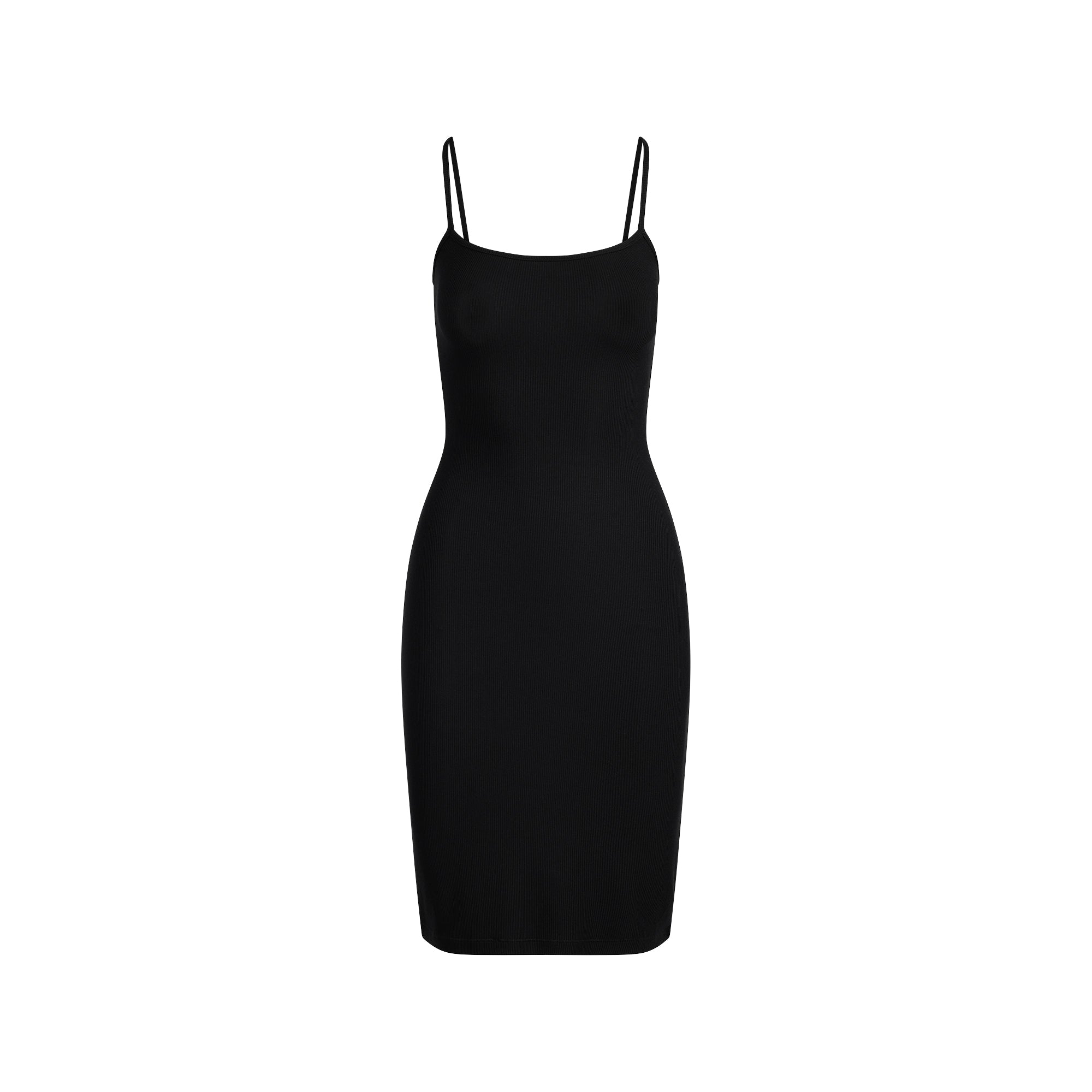 SOFT LOUNGE MIDI SLIP DRESS | ONYX