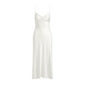 SILK CAMI V NECK LONG SLIP | IVORY