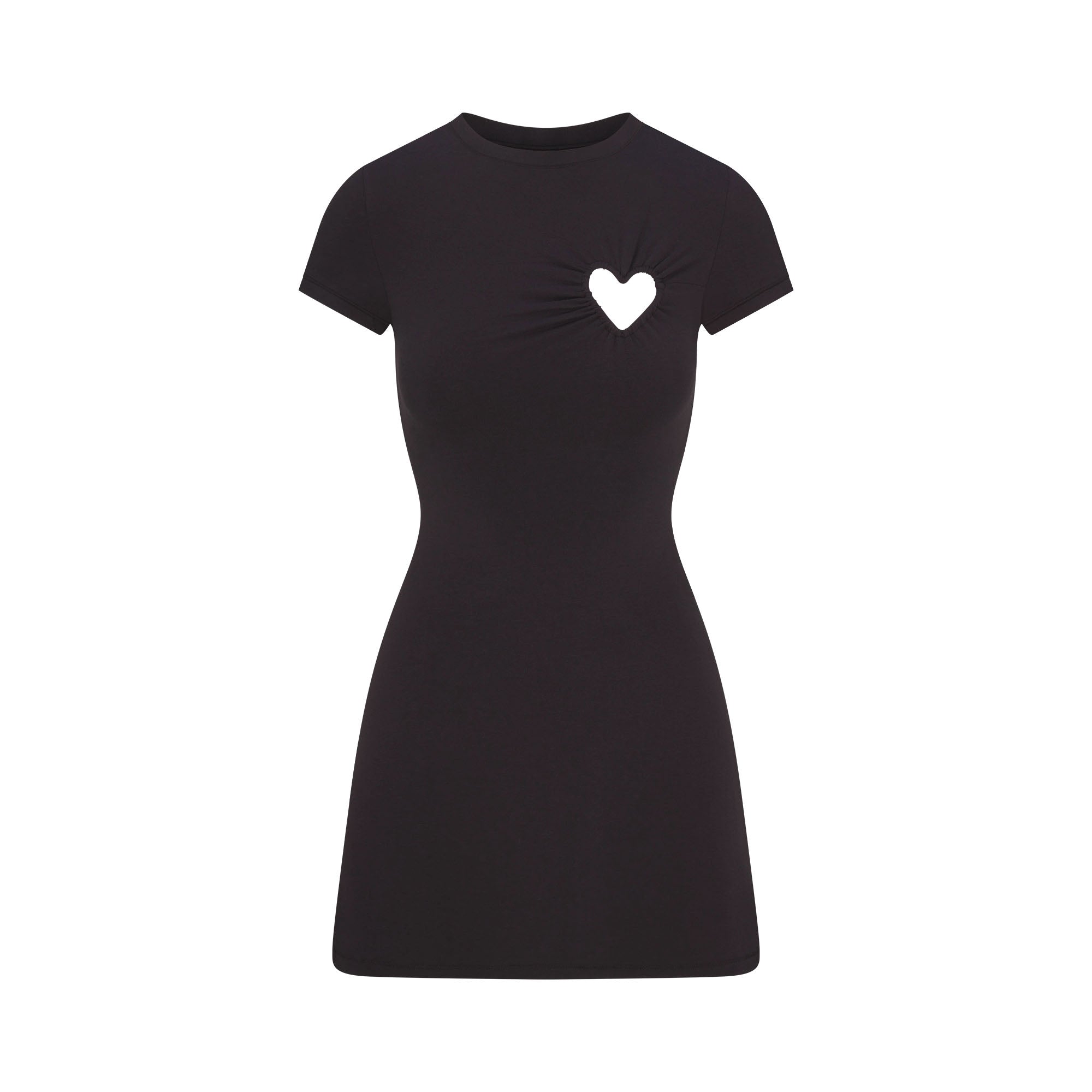 COTTON JERSEY HEART MINI DRESS | SOOT