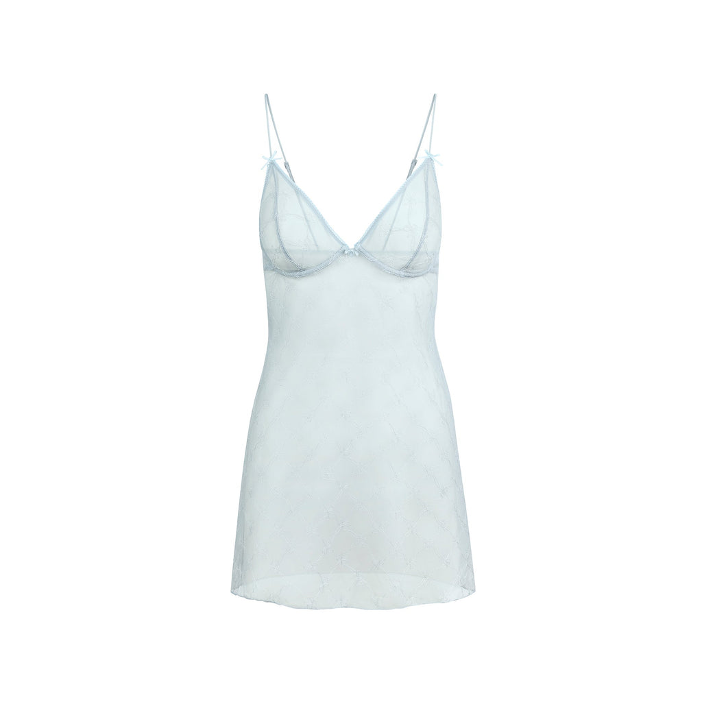 SPRING INTIMATES UNDERWIRE SLIP DRESS | MERCURY BOW TULLE