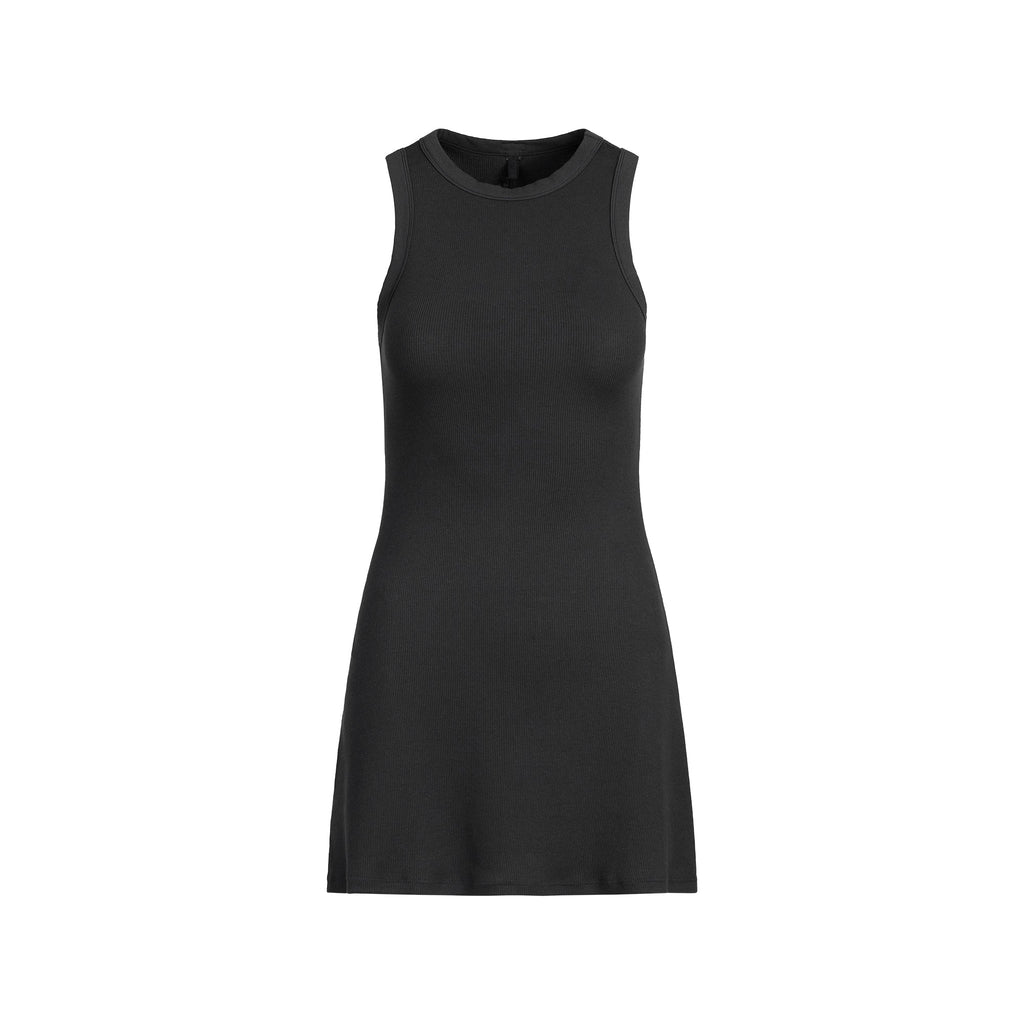 COTTON RIB TANK DRESS | SOOT
