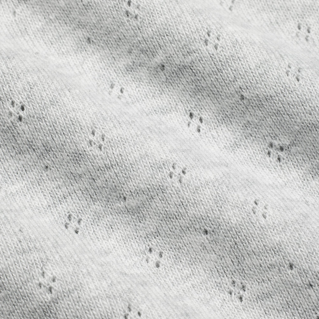 HEAVY POINTELLE STRAIGHT LEG PANT | LIGHT HEATHER GREY