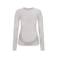 COTTON JERSEY MATERNITY LONG SLEEVE T-SHIRT | LIGHT HEATHER GREY