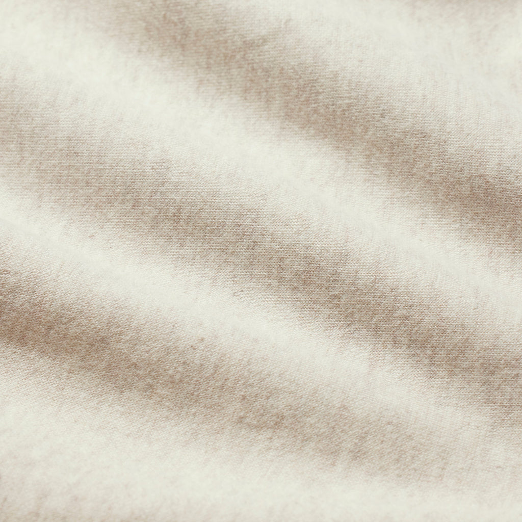 COTTON FLEECE POLO SWEATSHIRT | OATMEAL HEATHER